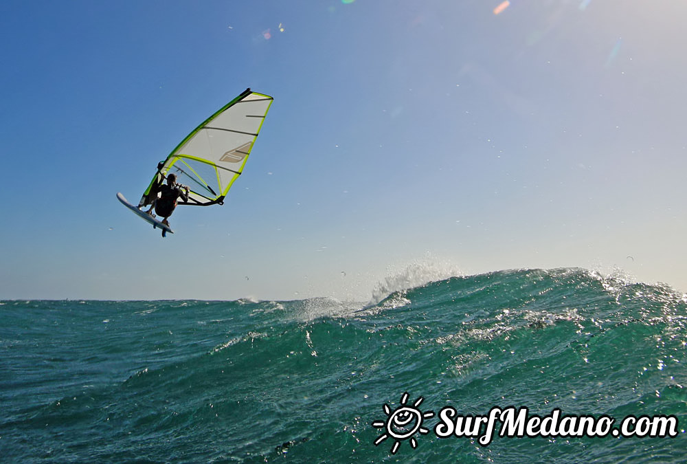 Wave windsurfing at El Cabezo in El Medano 30-01-2016 Tenerife