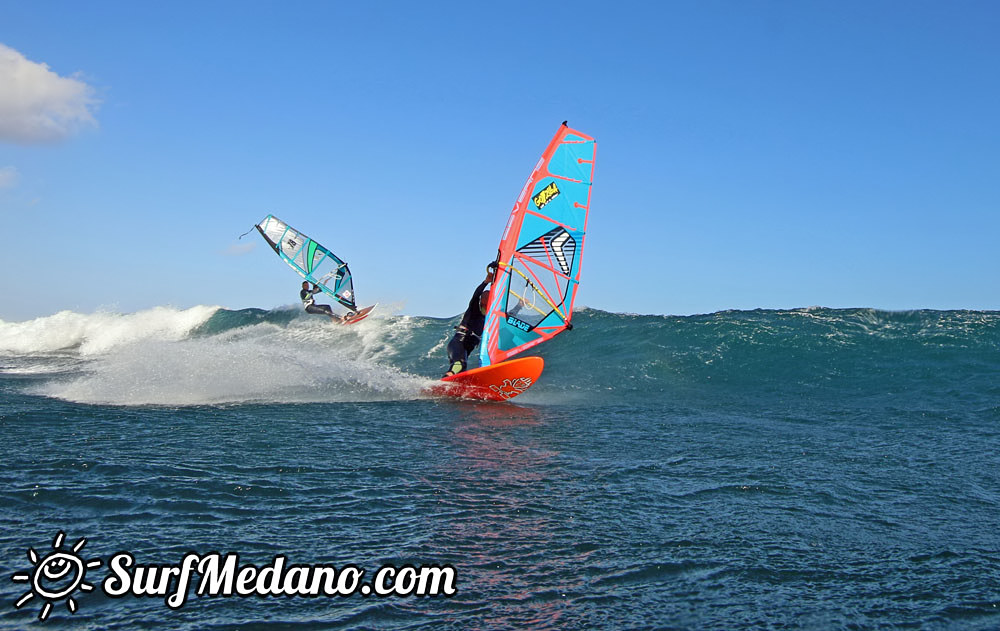 Wave windsurfing at El Cabezo in El Medano 30-01-2016 Tenerife