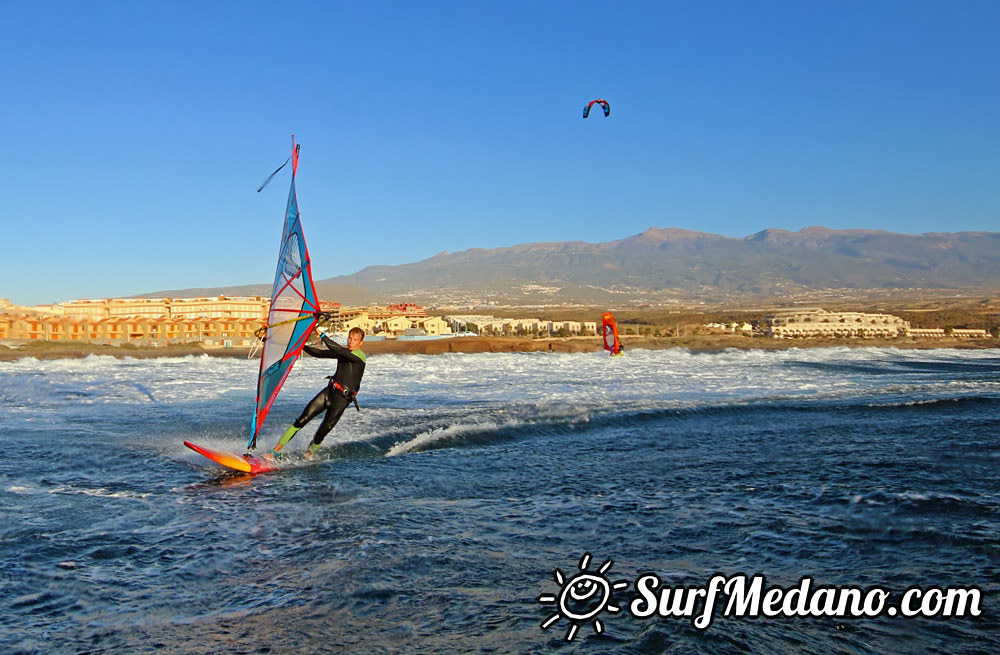 Sunrise Wave windsurfing at El Cabezo in El Medano 31-01-2016  