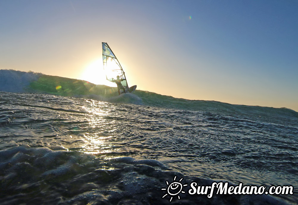 Sunrise Wave windsurfing at El Cabezo in El Medano 31-01-2016  