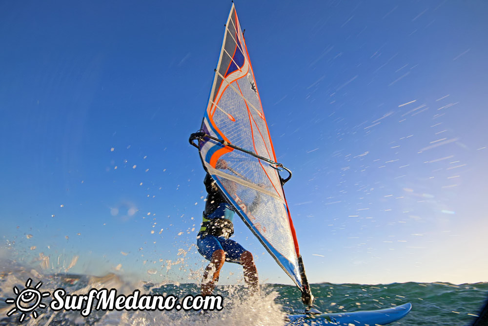 Sunrise Wave windsurfing at El Cabezo in El Medano 31-01-2016  