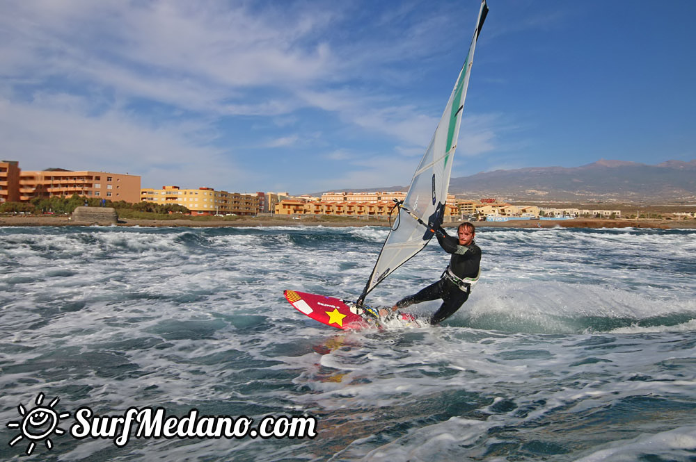 Wave windsurfing at El Cabezo in El Medano 07-02-2016 Tenerife