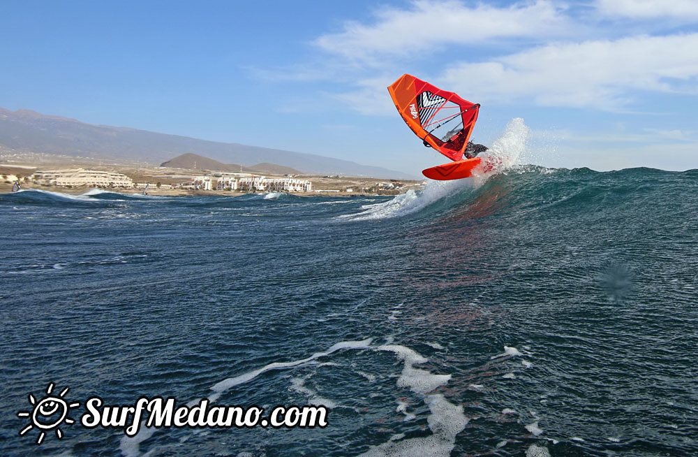 Wave windsurfing at El Cabezo in El Medano 07-02-2016 Tenerife