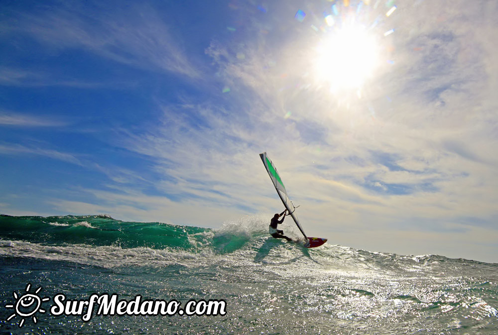 Wave windsurfing at El Cabezo in El Medano 07-02-2016 Tenerife