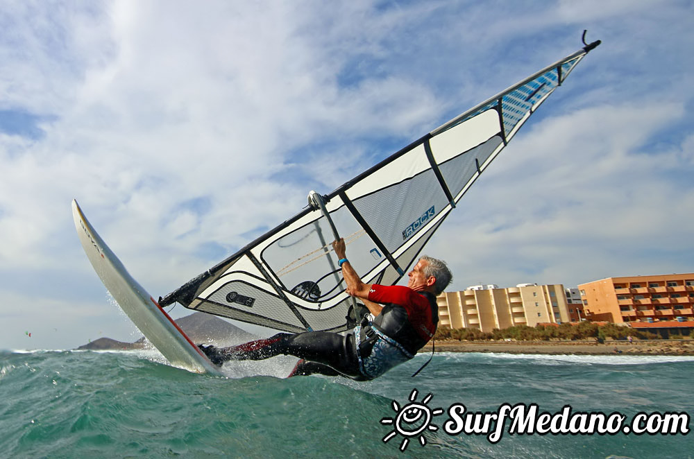 Wave windsurfing at El Cabezo in El Medano 07-02-2016 Tenerife