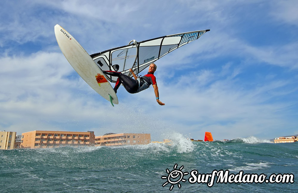 Wave windsurfing at El Cabezo in El Medano 07-02-2016 Tenerife