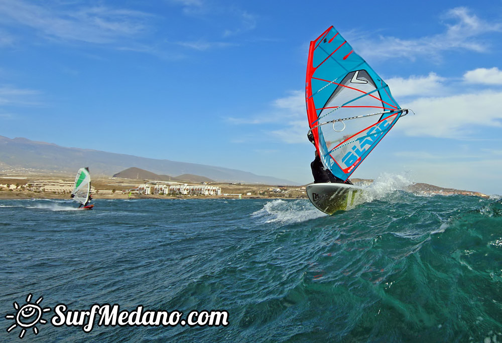 Wave windsurfing at El Cabezo in El Medano 07-02-2016 Tenerife