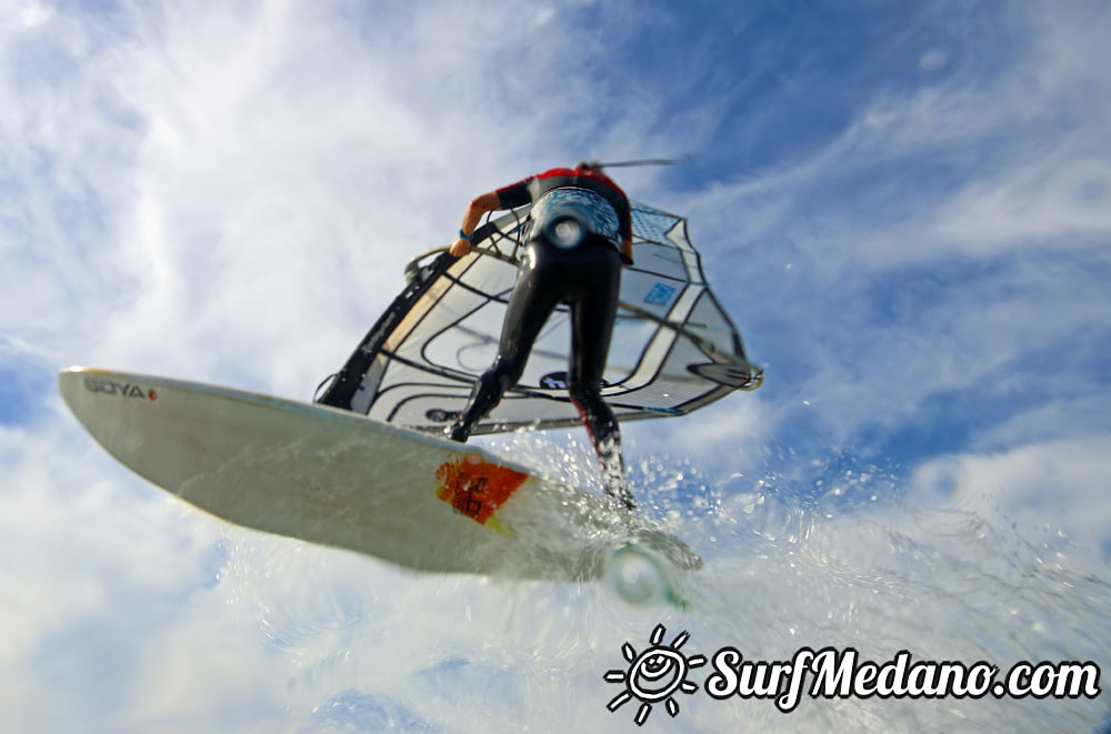 Wave windsurfing at El Cabezo in El Medano 07-02-2016 Tenerife