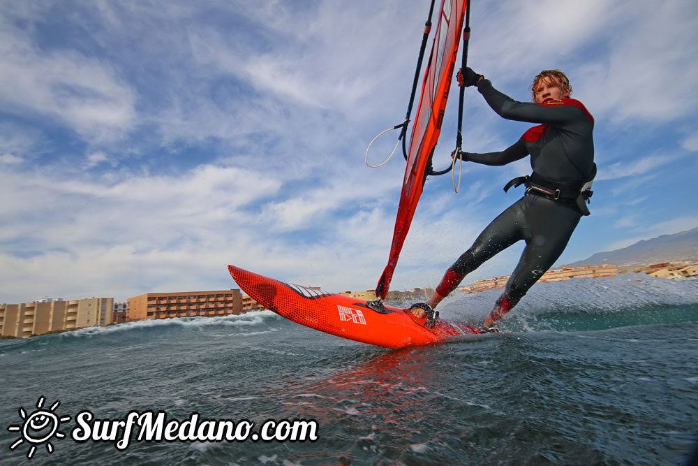 Wave windsurfing at El Cabezo in El Medano 07-02-2016 Tenerife