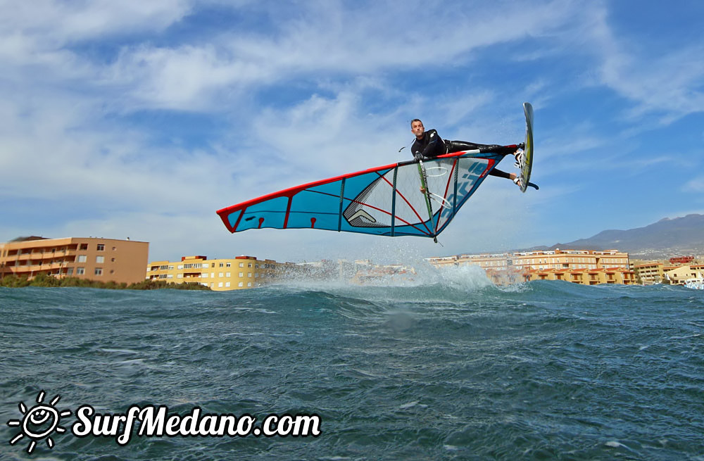 Wave windsurfing at El Cabezo in El Medano 07-02-2016 Tenerife