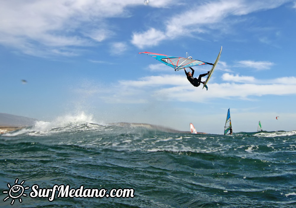 Wave windsurfing at El Cabezo in El Medano 07-02-2016 Tenerife