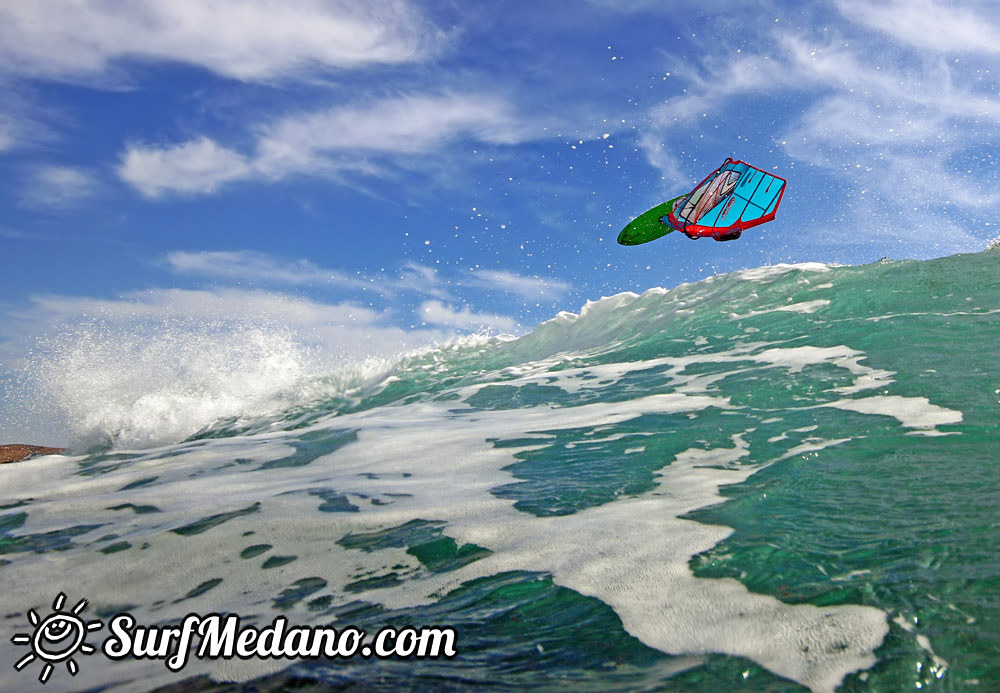 Wave windsurfing at El Cabezo in El Medano 07-02-2016 Tenerife