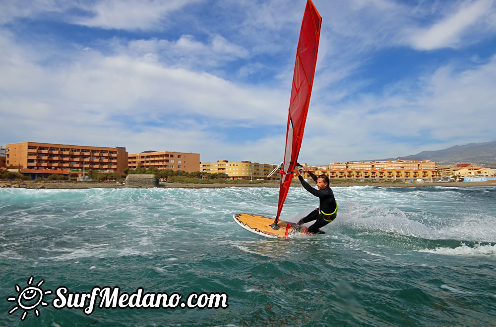 Wave windsurfing at El Cabezo in El Medano 07-02-2016 Tenerife