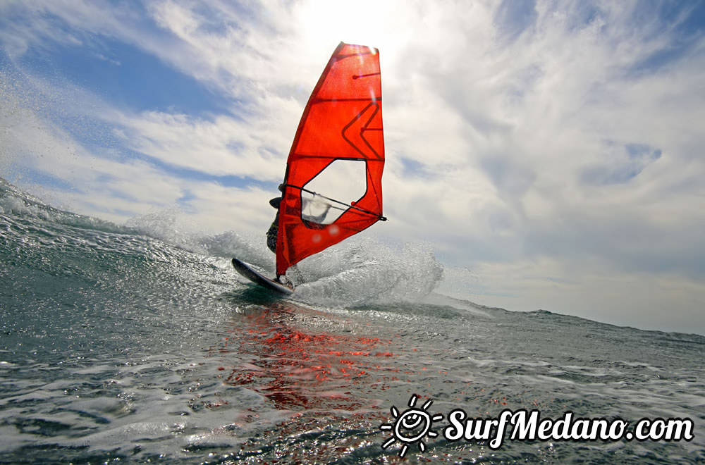 Wave windsurfing at El Cabezo in El Medano 07-02-2016 Tenerife