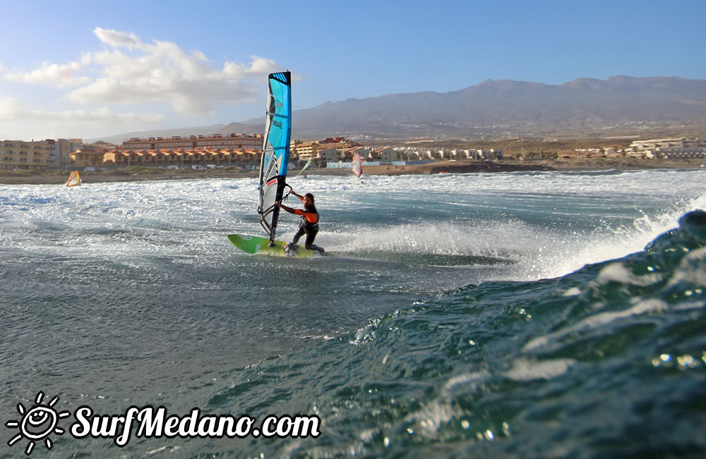 Wave windsurfing at El Cabezo in El Medano 15-02-2016 Tenerife