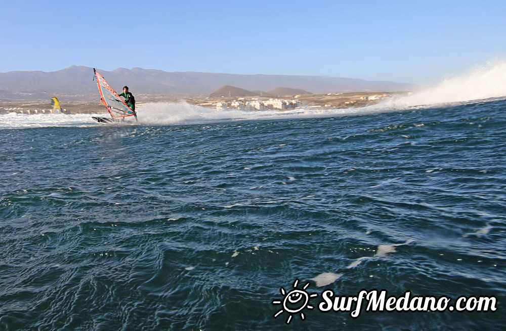 Wave windsurfing at El Cabezo in El Medano 15-02-2016 Tenerife