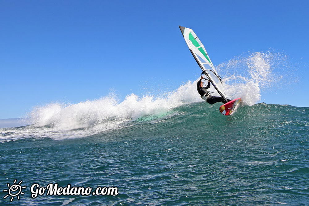 Windsurfing and kitesurfing at El Cabezo in El Medano 07-03-2016 Tenerife