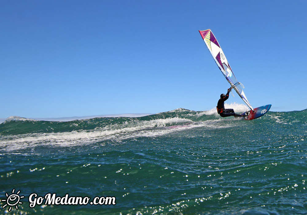 Windsurfing and kitesurfing at El Cabezo in El Medano 07-03-2016 Tenerife