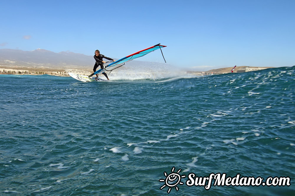 Wave windsurfing at El Cabezo in El Medano 09-03-2016  