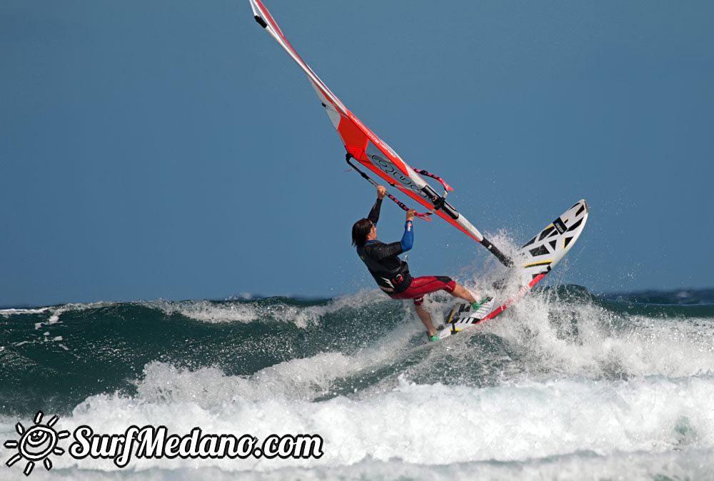 Wave windsurfing at El Cabezo in El Medano 30-04-2016  