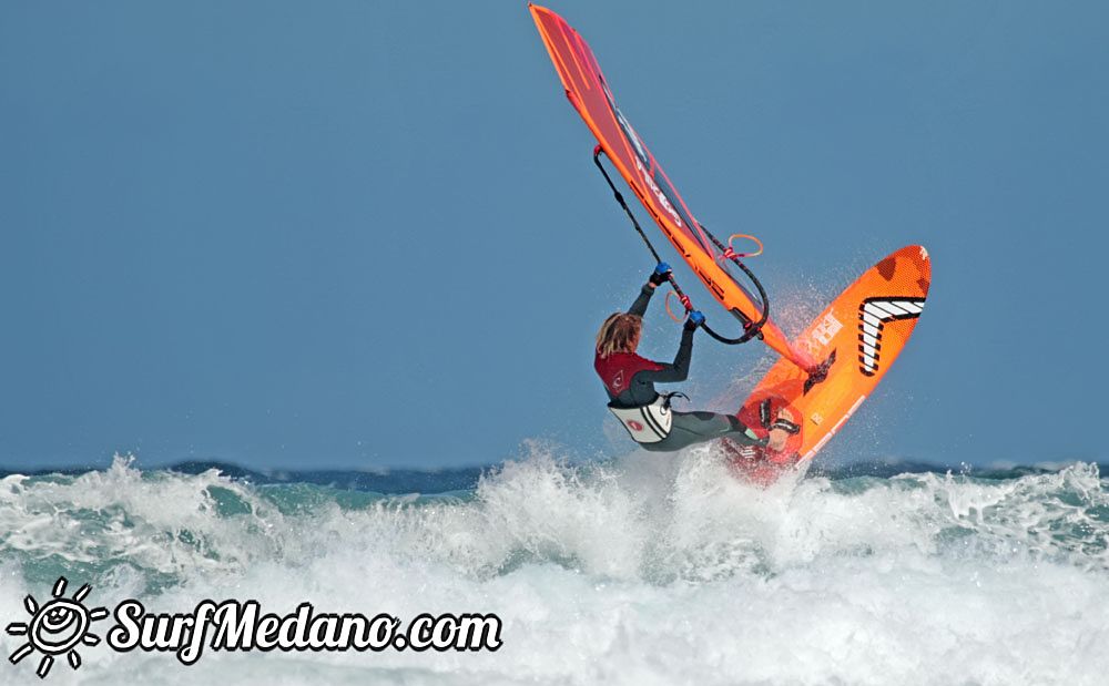 Wave windsurfing at El Cabezo in El Medano 30-04-2016  