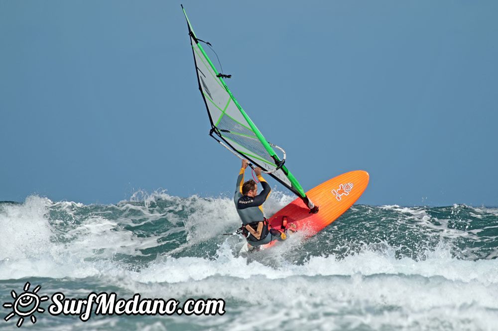 Wave windsurfing at El Cabezo in El Medano 30-04-2016  