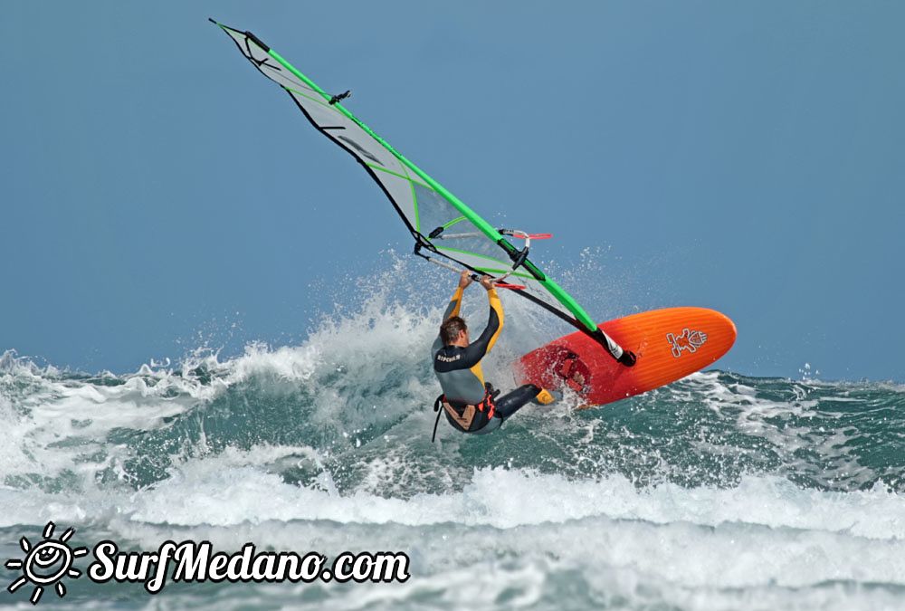 Wave windsurfing at El Cabezo in El Medano 30-04-2016  