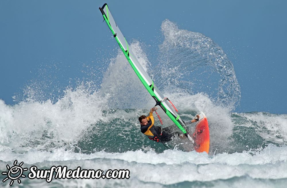 Wave windsurfing at El Cabezo in El Medano 30-04-2016  