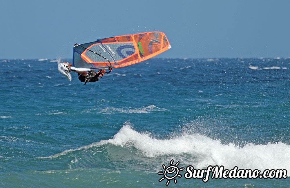 Wave windsurfing at El Cabezo in El Medano 30-04-2016  