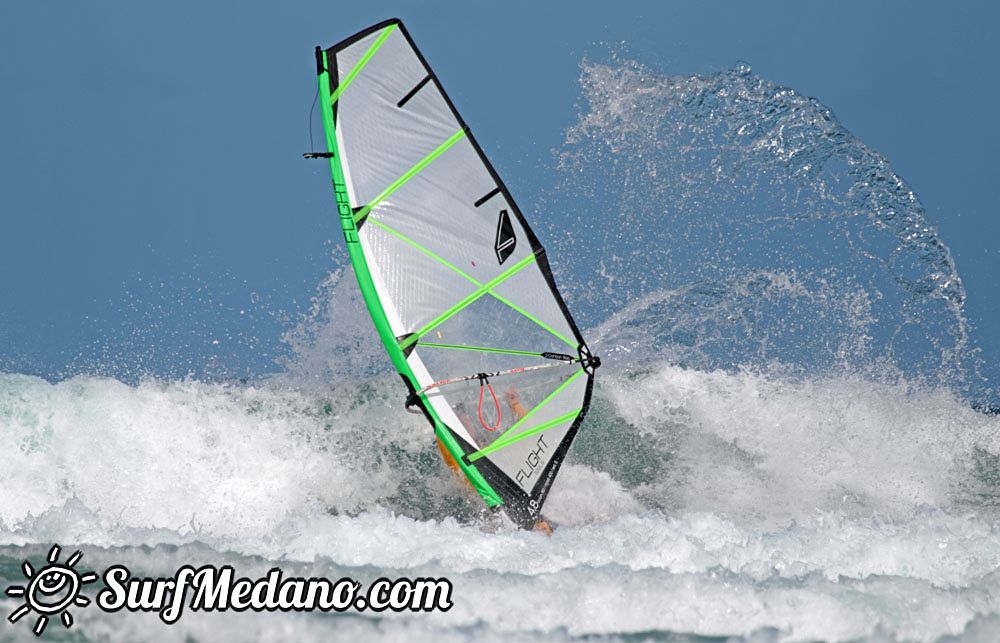 Wave windsurfing at El Cabezo in El Medano 30-04-2016  