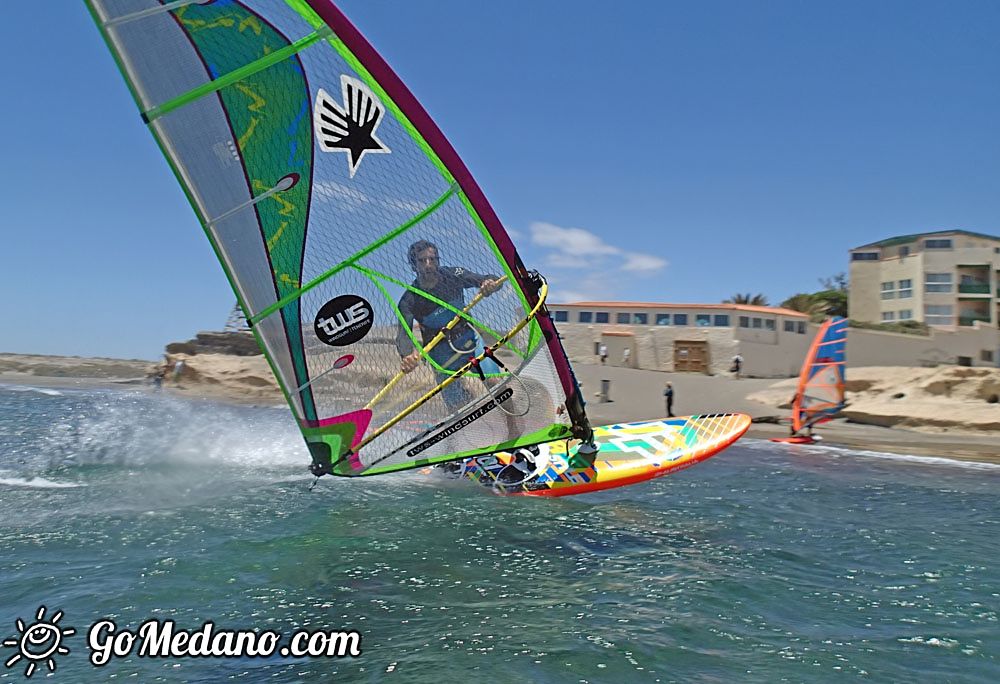 Fun freestyle 3style with south wind in El Medano 08-05-2016 Tenerife