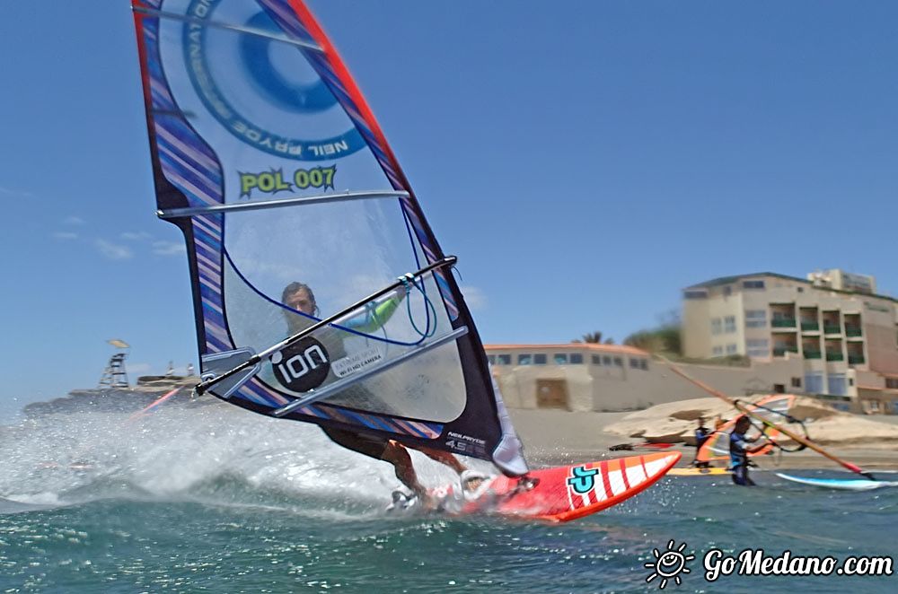 Fun freestyle 3style with south wind in El Medano 08-05-2016 Tenerife