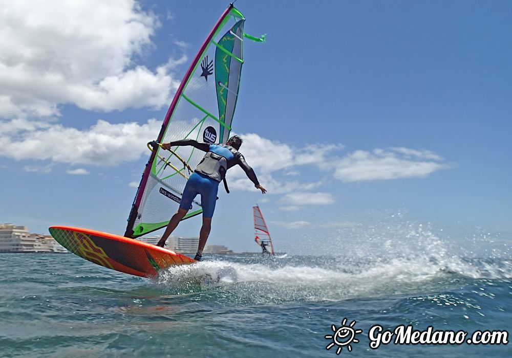 Fun freestyle 3style with south wind in El Medano 08-05-2016 Tenerife