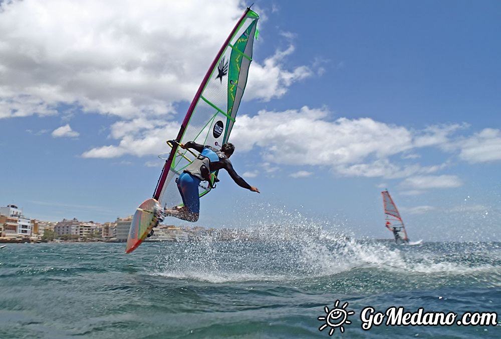 Fun freestyle 3style with south wind in El Medano 08-05-2016 Tenerife