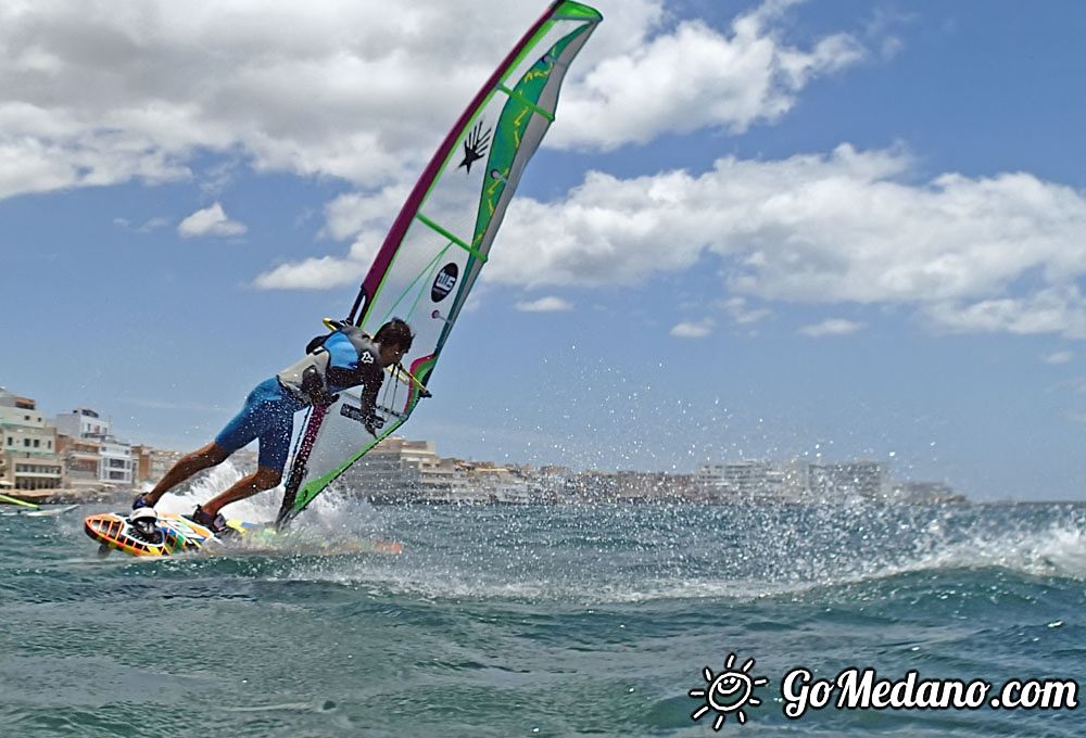 Fun freestyle 3style with south wind in El Medano 08-05-2016 Tenerife