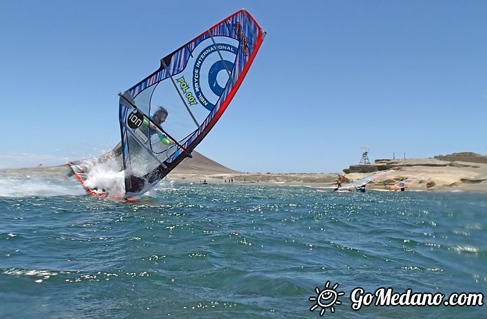 Fun freestyle 3style with south wind in El Medano 08-05-2016 Tenerife