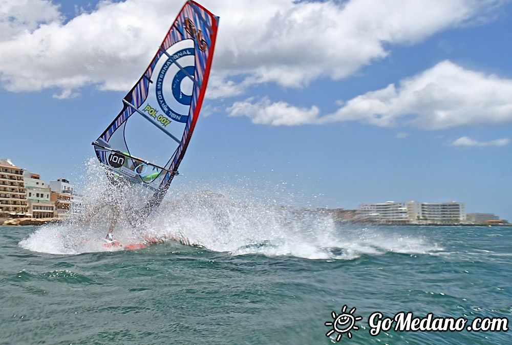 Fun freestyle 3style with south wind in El Medano 08-05-2016 Tenerife