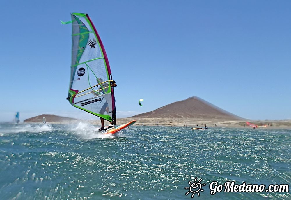 Fun freestyle 3style with south wind in El Medano 08-05-2016 Tenerife