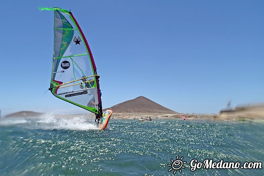 Fun freestyle 3style with south wind in El Medano 08-05-2016 Tenerife