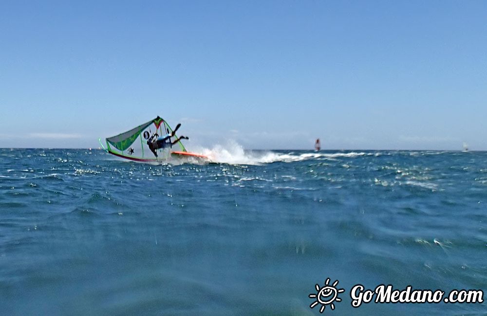 Fun freestyle 3style with south wind in El Medano 08-05-2016 Tenerife