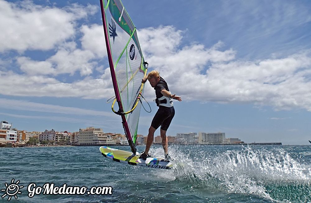 Fun freestyle 3style with south wind in El Medano 08-05-2016 Tenerife