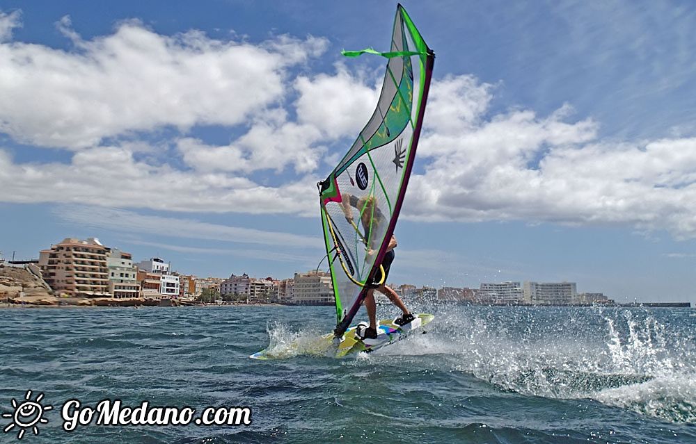 Fun freestyle 3style with south wind in El Medano 08-05-2016 Tenerife