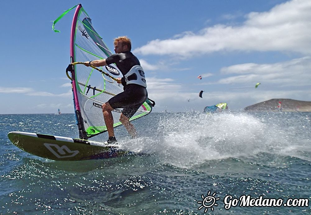 Fun freestyle 3style with south wind in El Medano 08-05-2016 Tenerife