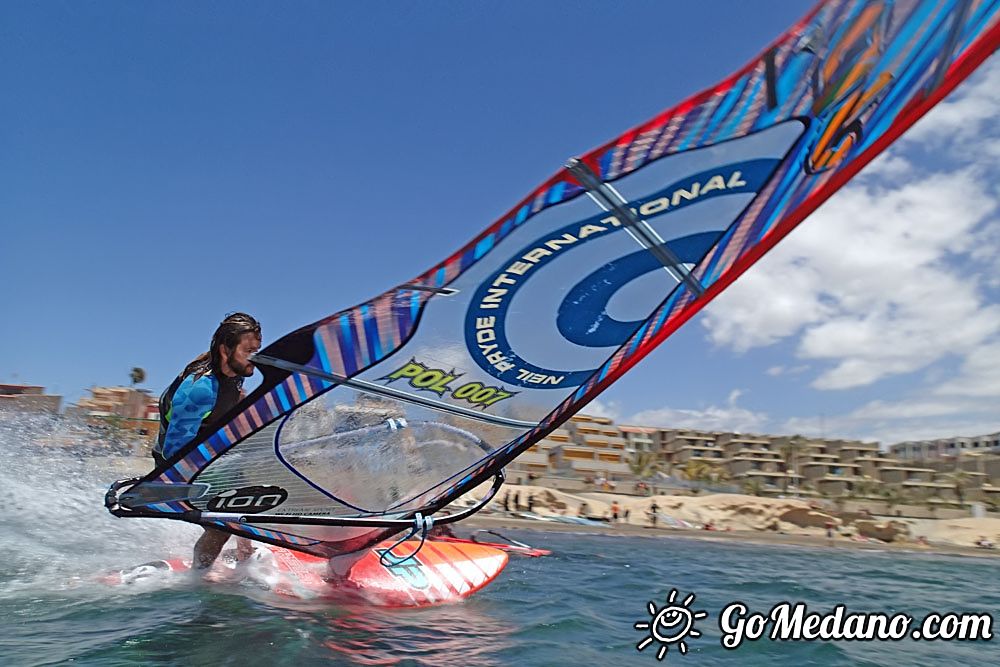 Fun freestyle 3style with south wind in El Medano 08-05-2016 Tenerife