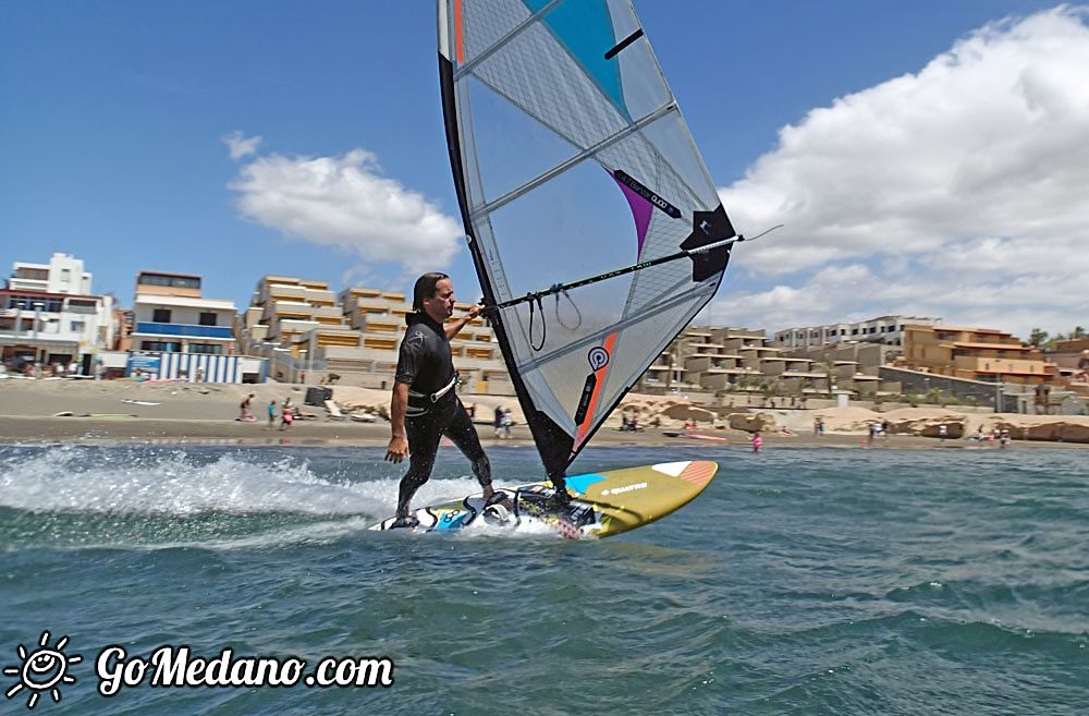 Fun freestyle 3style with south wind in El Medano 08-05-2016 Tenerife