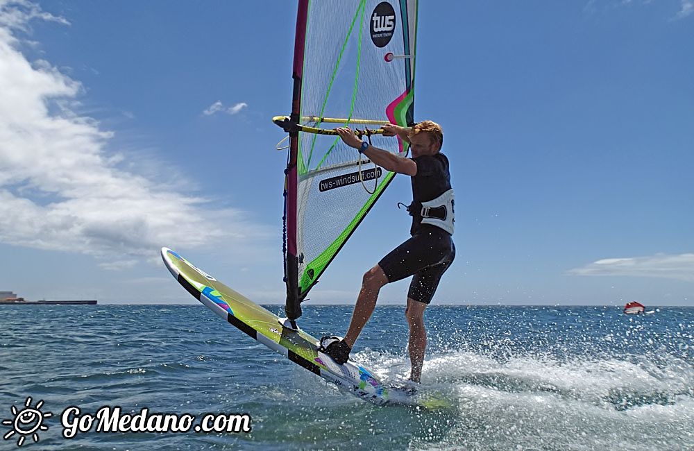 Fun freestyle 3style with south wind in El Medano 08-05-2016 Tenerife