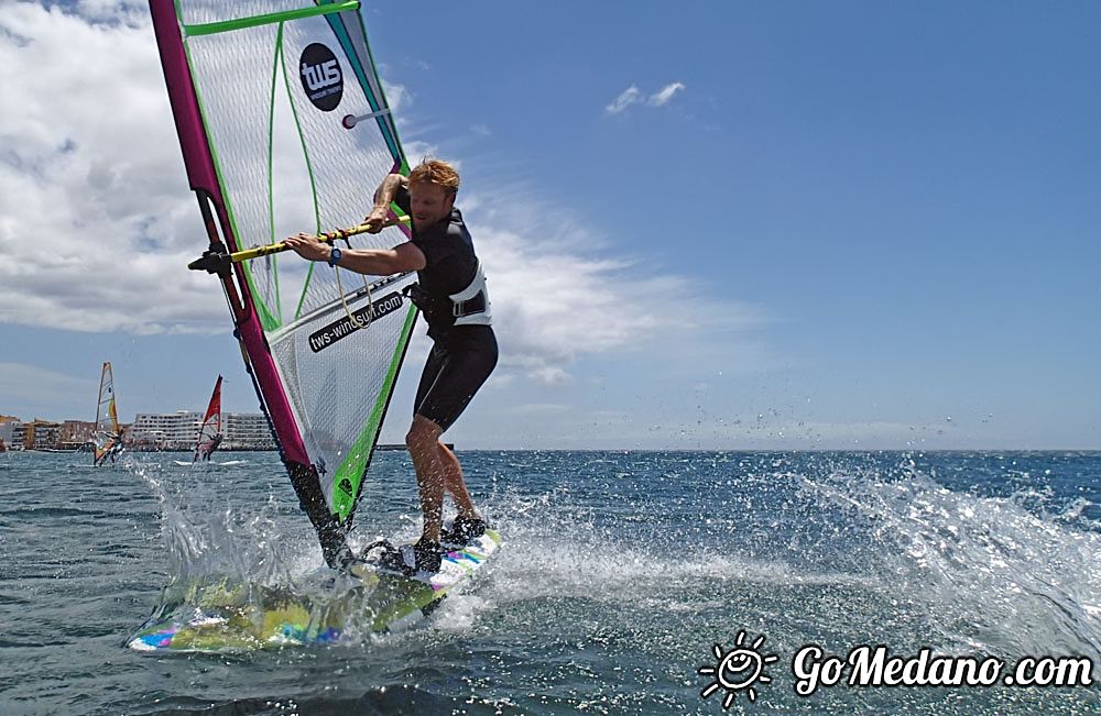 Fun freestyle 3style with south wind in El Medano 08-05-2016 Tenerife