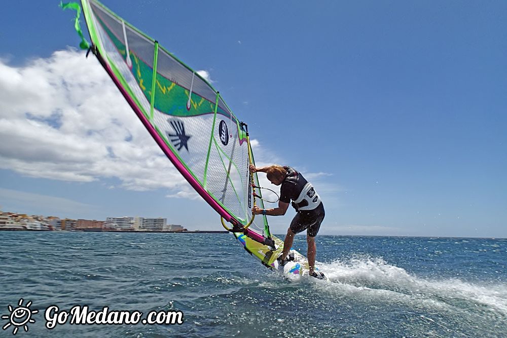 Fun freestyle 3style with south wind in El Medano 08-05-2016 Tenerife