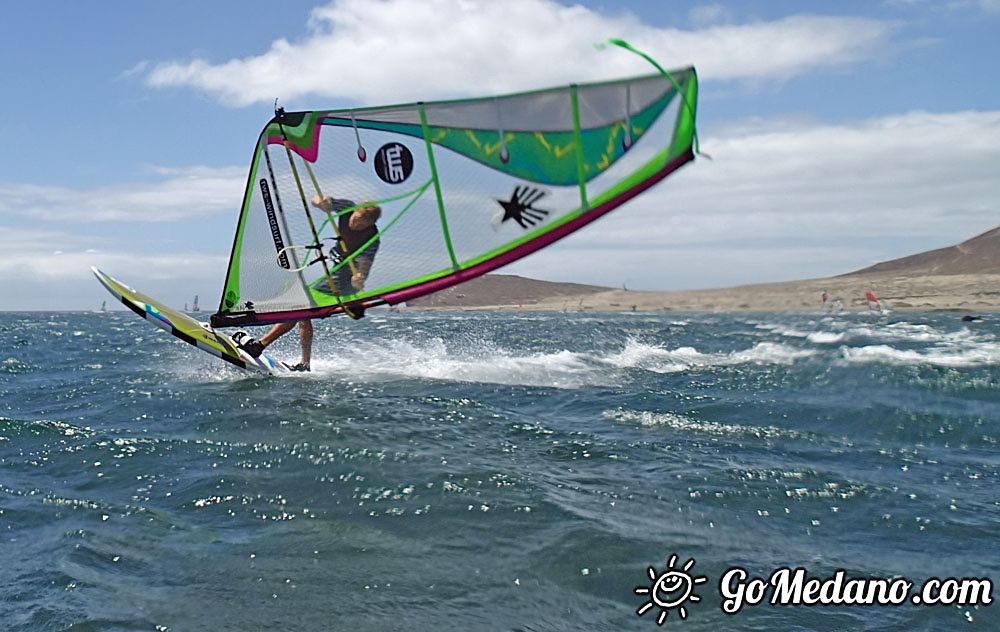 Fun freestyle 3style with south wind in El Medano 08-05-2016 Tenerife
