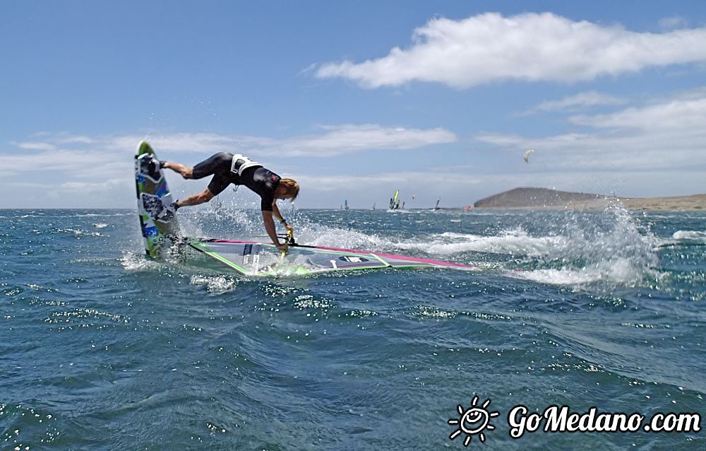 Fun freestyle 3style with south wind in El Medano 08-05-2016 Tenerife